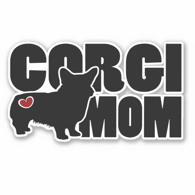Corgi Mom - Decal / Sticker for Welsh Corgi Lovers (Front)