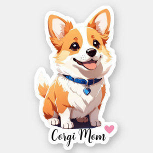 Corgi Mom Dog  Sticker