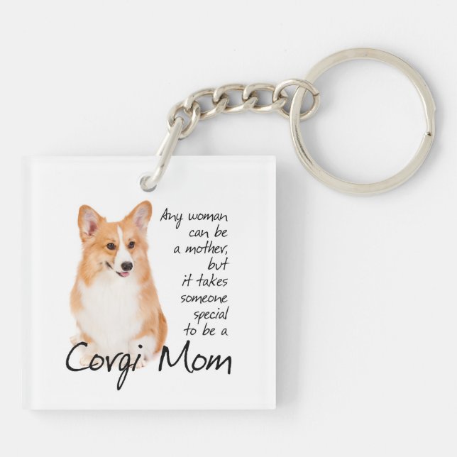 Corgi Mom Keyring (Back)