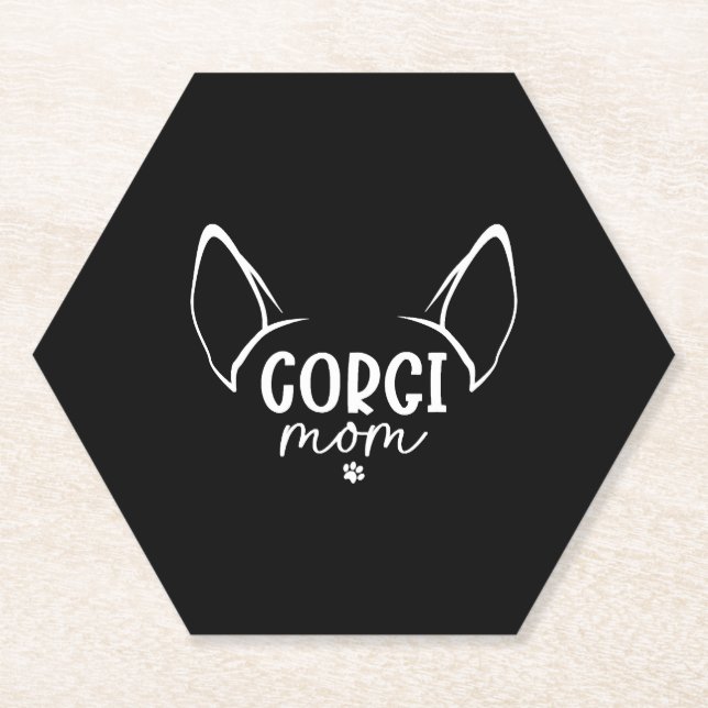 Corgi Mom   Paper Coaster (Front)