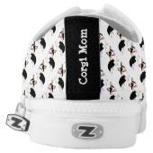 Corgi Mom Welsh Corgi Cartoon Low-Top Sneakers (Left Shoe Back)