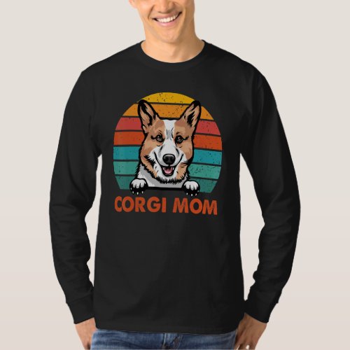 Corgi Mom Women Mothers Day Puppy Mom Dog Mama T_Shirt