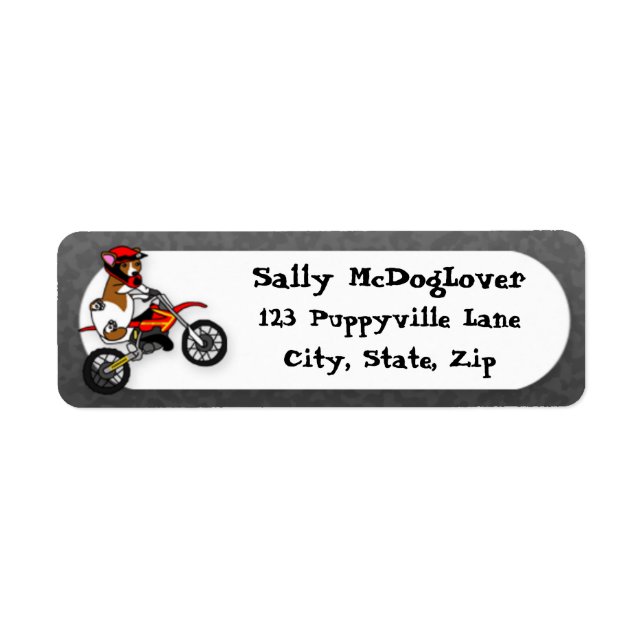 Corgi Motocross Label (Front)