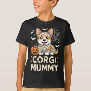 Corgi Mummy Funny Halloween Dog Lover Costume For T-Shirt