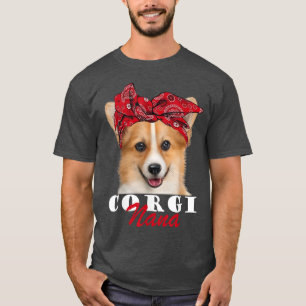 Corgi Nana Cute Corgi Dog Bandana T-Shirt