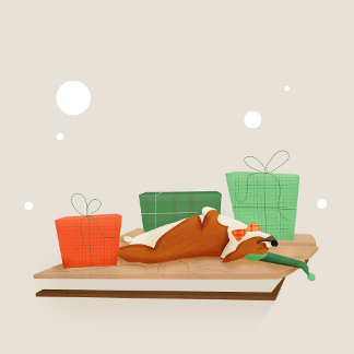 Corgi Napping Gift Tags