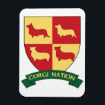 Corgi Nation Car Magnet<br><div class="desc">The ultimate way to show everyone that you are part of the Corgi Nation is to proudly display it on your car! Be a leader so those following will know where you belong!</div>