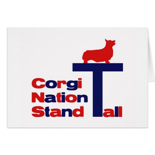 Corgi Nation Stand Tall Cards (Front Horizontal)