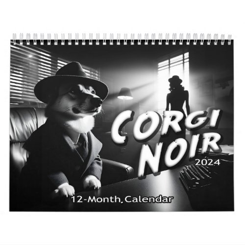 Corgi Noir 2024 Calendar