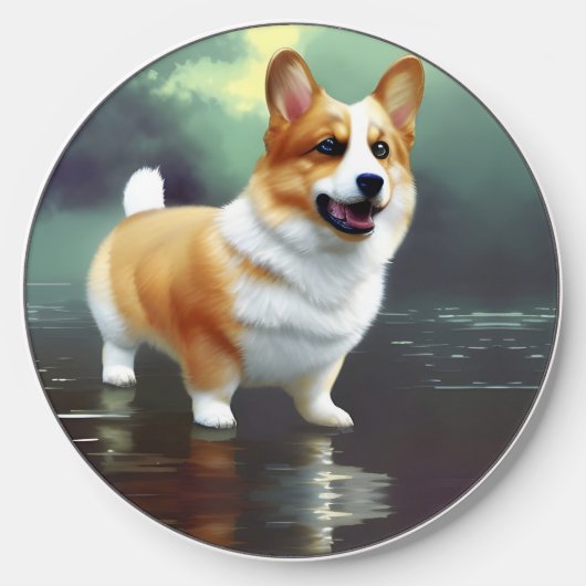 Corgi on water wireless charger (Front)