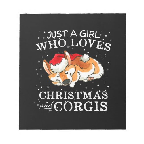 Corgi Pajamas Dog Just A Girl Who Loves Corgis Notepad