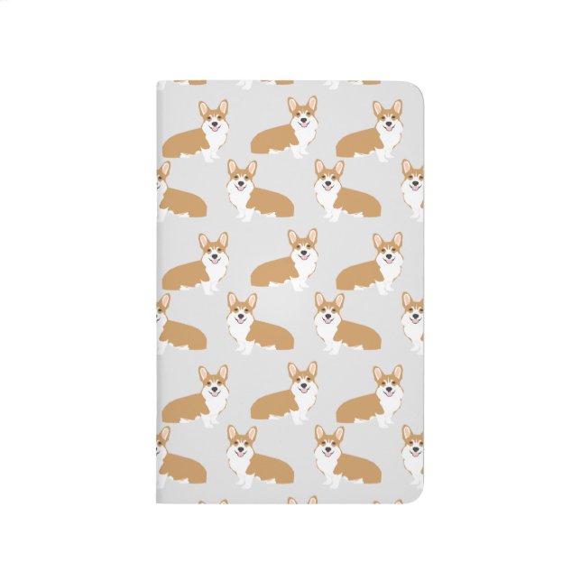 Corgi pattern journal - notebook corgi design (Front)