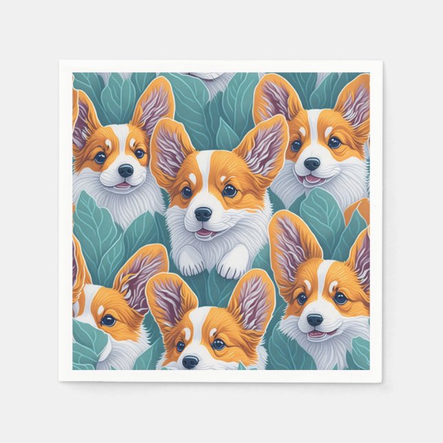 Corgi pattern napkins (Front)