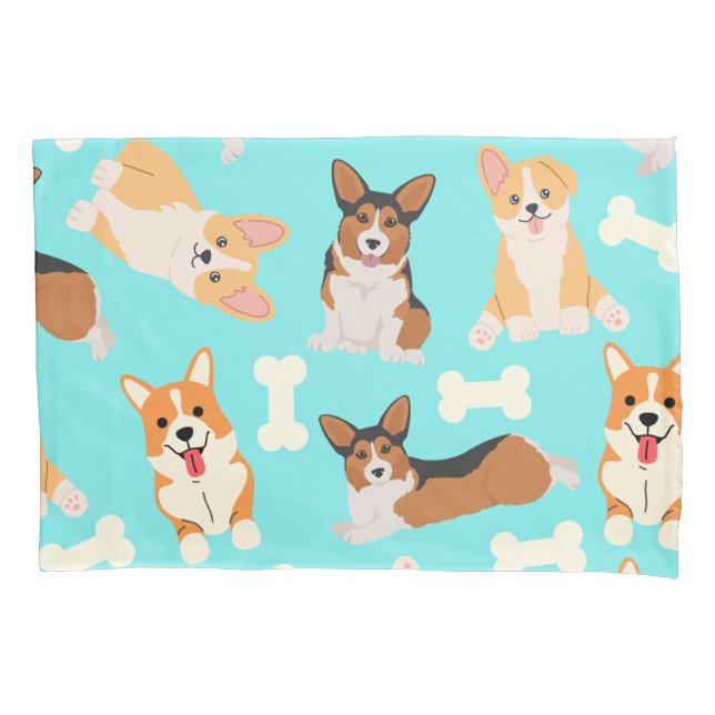 Corgi Pattern Pillow Case (Front)