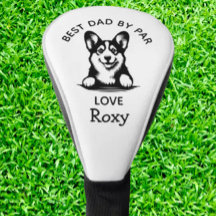 Corgi Peeking Puppy Customize Golf Head Cover