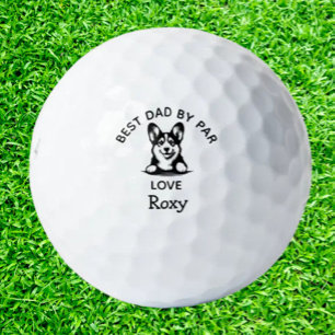 Corgi Peeking Puppy Customize Golf Head Cover Balls
