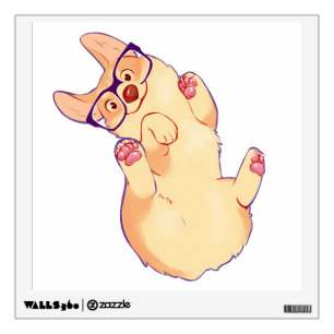 Corgi peets wall decal