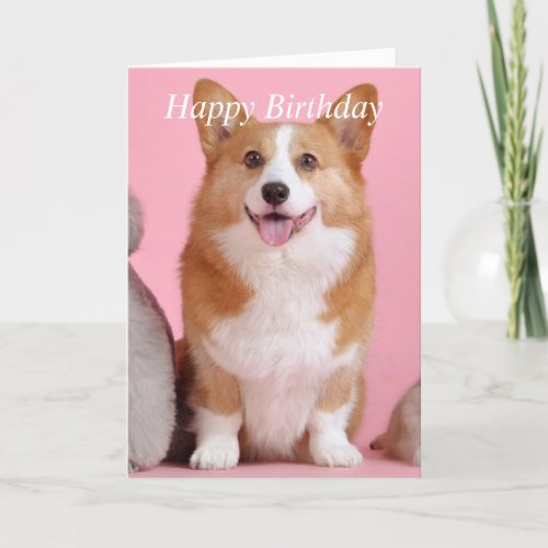 Corgi Pembroke dog beautiful custom birthday card