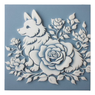 Corgi Pembroke Welsh 3D Faux Wrapped Canvas Print