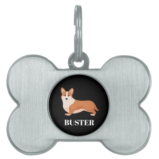 Corgi Personalize Pet ID Tag (Front)