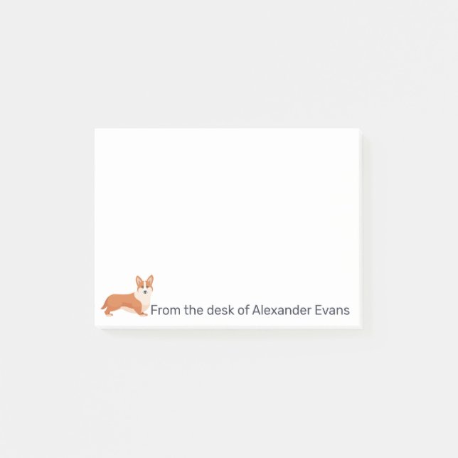 Corgi Personalize Post-it Notes (Front)