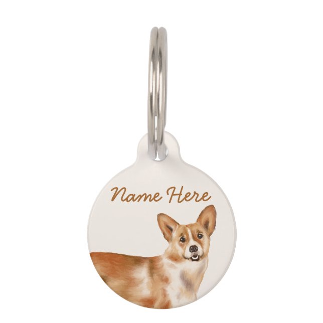 Corgi Pet ID Tag (Front)