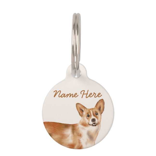 Corgi Pet ID Tag