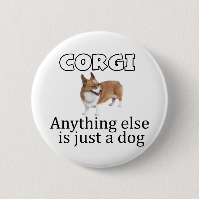 Corgi Pinback Button (Front)