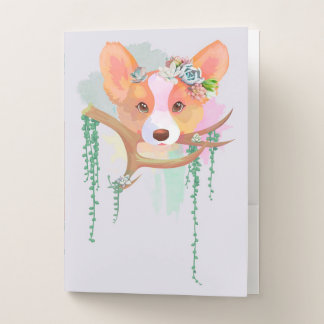 Corgi Pocket Folder