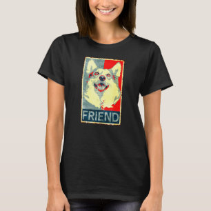 Corgi Pop Art Poster Friend  Vintage Corgi Dog T-Shirt