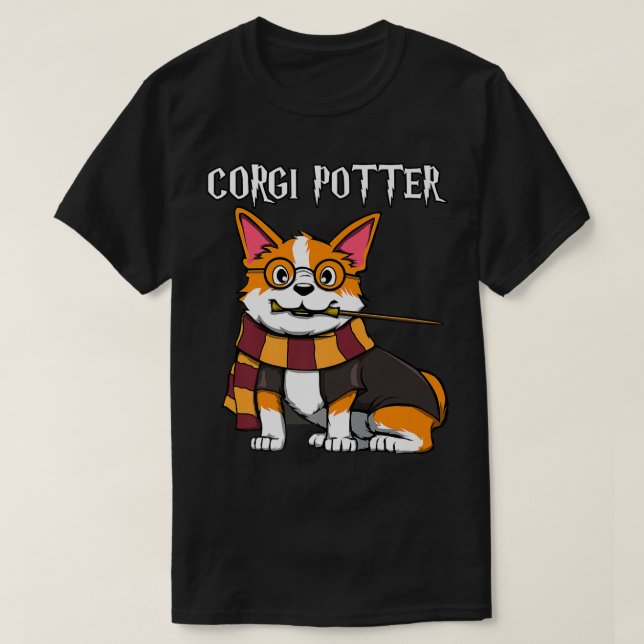 Corgi Pottergift For Corgi Loversfunny Pawter Dog- T-Shirt (Design Front)