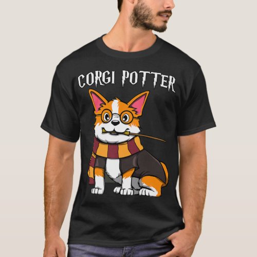 Corgi Pottergift For Corgi Loversfunny Pawter Dog_ T_Shirt
