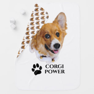 Corgi Power Baby Blanket