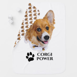 Corgi Power Baby Blanket
