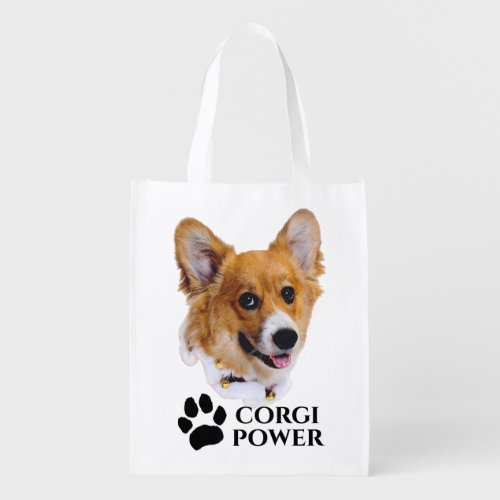 Corgi Power Grocery Bag