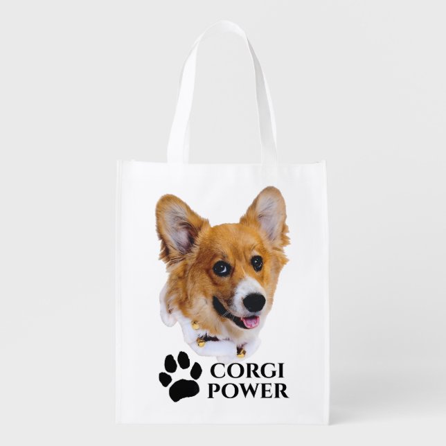 Corgi Power Grocery Bag (Front)