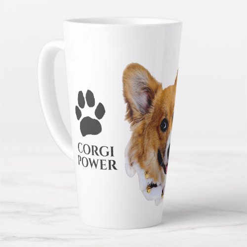Corgi Power Latte Mug