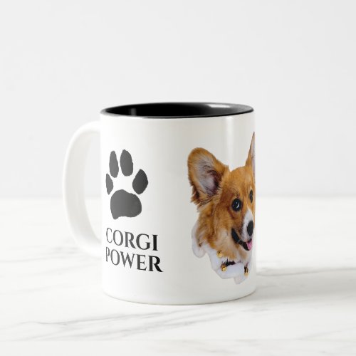 Corgi Power Two_Tone Coffee Mug