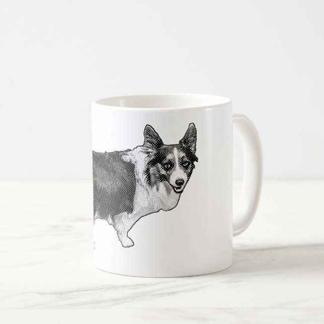Corgi Prism Holiday Wink Coffee Mug (Front Right)