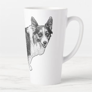 Corgi Prism Holiday Wink Latte Mug