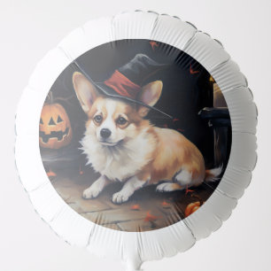 Corgi Pumpkins Halloween Scary Balloon