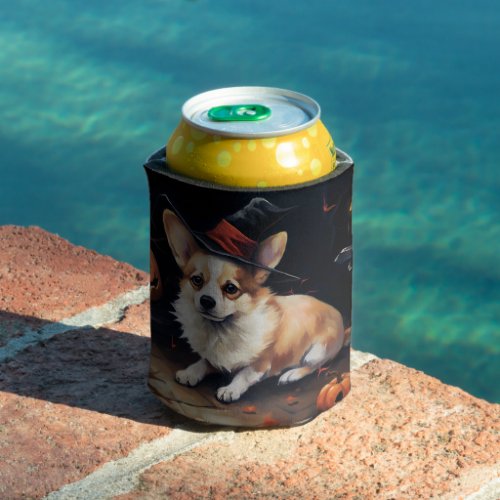 Corgi Pumpkins Halloween Scary Can Cooler