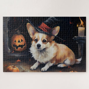 Corgi Pumpkins Halloween Scary Jigsaw Puzzle