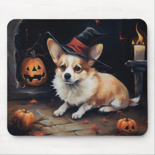 Corgi Pumpkins Halloween Scary Mouse Pad