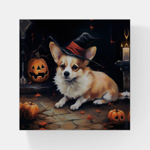 Corgi Pumpkins Halloween Scary Paperweight