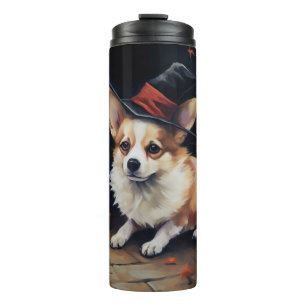 Corgi Pumpkins Halloween Scary Thermal Tumbler