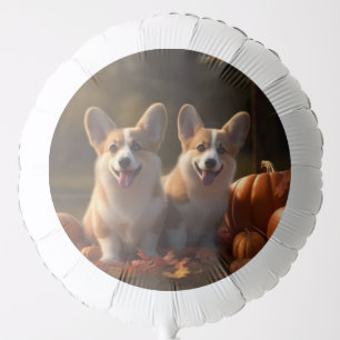 Corgi Puppy Autumn Delight Pumpkin Balloon