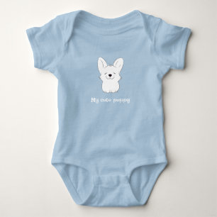 Corgi puppy baby bodysuit