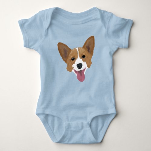 Corgi Puppy Baby Bodysuit