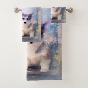 Corgi Puppy Bath Towel Set